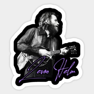 Levon Helm // Retro Electric Dirt FanArt Tribute Sticker